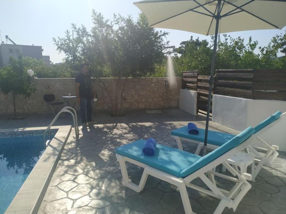 Greek Style Ground Floor Apartment & Pool Ialisos Exterior foto