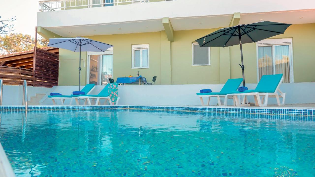Greek Style Ground Floor Apartment & Pool Ialisos Exterior foto